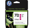 Картридж HP 712 для DJ T230/T630/T650/Studio, пурпурные, тройная упаковка 3ED68A (3*29мл) - фото 1