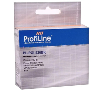 PL-PGI-520BK для Canon IP3600/IP4600/MP540/MP550/MP620/MP630/MP980 водн PL