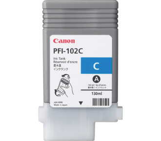 Canon PFI-102C 0896B001 Картридж для Canon imagePROGRAF iPF605, iPF610., iPF650, iPF655, iPF710, iPF750, iPF755, LP17, iPF510, Голубой, 130 мл. (GJ)