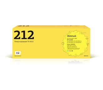 T2 CF212A Картридж (TC-H212) для HP LJ Pro 200 M251n/MFP M276n/276nw (1800 стр.) желтый, с чипом