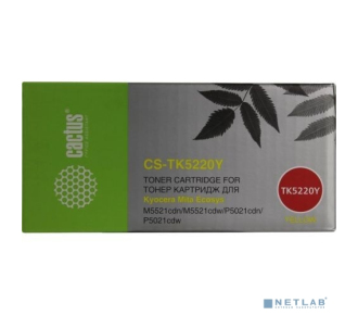 CACTUS TK-5220Y Тонер-картридж для Kyocera Ecosys M5521cdn/M5521cdw/P5021cdn/P5021cdw, жёлтый, 1200 стр.