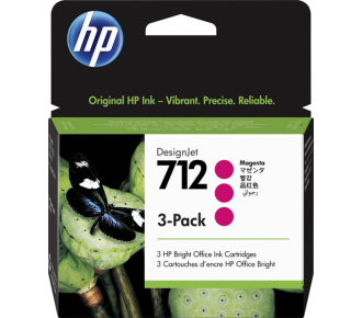 Картридж HP 712 для DJ T230/T630/T650/Studio, пурпурные, тройная упаковка 3ED68A (3*29мл)
