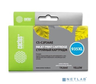 Cactus C2P26AE Картридж №935XL для HP DJ Pro 6230/6830 желтый