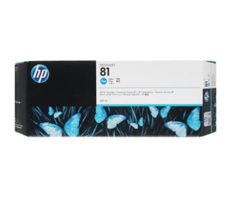 Картридж HP 81 струйный голубой (680 мл)