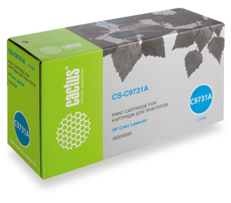CACTUS C9731A Картридж (CS-C9731AV) для Laser Jet 5500/5550, голубой (восстан.)