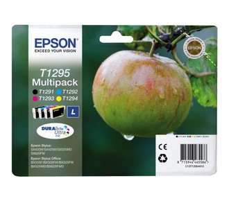 Набор картриджей EPSON T1295 повышенной емкости для SX425/SX525/BX305/BX320/BX625 (4 цвета)