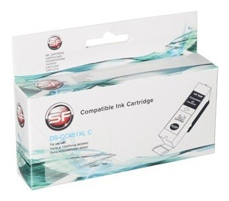 Картридж струйный совместимый Canon CLI-451XLC голубой SuperFine