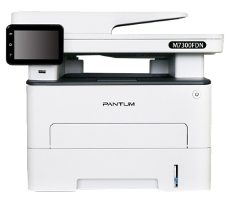 Pantum M7300FDN, P/C/S/F, Mono laser, А4, 33 ppm, 1200x1200 dpi, 512 MB RAM, PCL/PS, Duplex, ADF50, touch screen, paper tray 250 pages, USB, LAN, start. cartridge 6000 pages