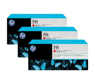 Cartridge HP 771C для DesignJet Z6200, хроматический красный, тройная упаковка B6Y08A (3*775мл) (просрочен рекомендуемый срок годности!!)