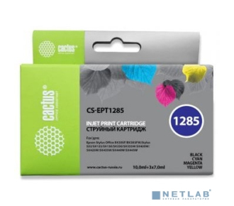 CACTUS T1285 набор картриджей для EPSON Stylus SX125/SX425W/SX420W/S22/Office BX305F/BX305FW черный/голубой/пурпурный/желтый