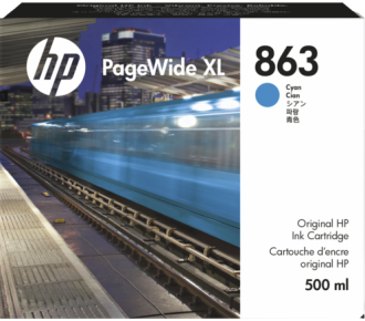 Cartridge HP 863 для PageWide XL 3920, голубой (500 мл)