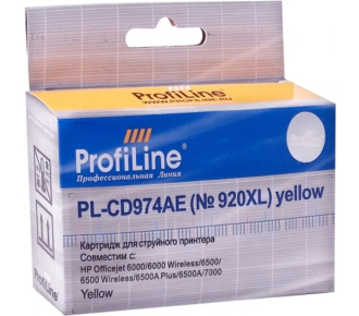 CD974AE №920XL для HP officejet 6000/6500/7000 Yellow водн PL