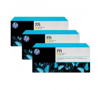 Cartridge HP 771C для DesignJet Z6200, желтый, тройная упаковка B6Y10A (3*775мл) (просрочен рекомендуемый срок годности!!)
