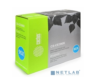 CACTUS CE390X Картридж (CS-CE390XS) для LaserJet M4555MFP, черный , 24 000 стр