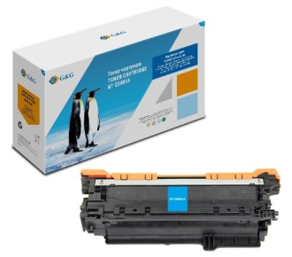 Cartridge G&G for HP CLJ M551/M575/M570; Canon LBP7780, with chip (6 000стр.), голубой
