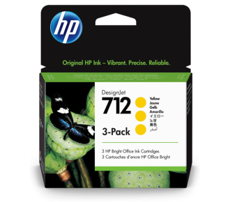 Картридж HP 712 для DJ T230/T630/T650/Studio, желтые, тройная упаковка 3ED69A (3*29мл)