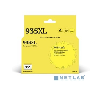 T2 C2P26AE Картридж (HC2P26A №935XL) для HP Officejet Pro 6230/6830, жёлтый, С ЧИПОМ