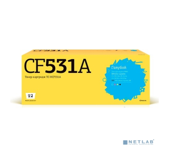 T2 CF531A Картридж (TC-HCF531A) для HP Color LaserJet Pro M154a/M154nw/M180n/M181fw (900 стр.) голубой, с чипом
