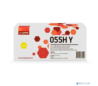 Easyprint Cartridge 055HY Картридж для Canon i-Sensys LBP663/664/MF742/744/HP CLJ Pro M454/455/479/480 (6000 стр.) желтый, БЕЗ ЧИПА