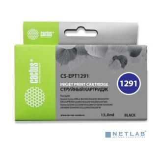 Cactus EPT1291 Картриджи для Epson Stylus Office B42/BX305/BX305F/BX320/BX525/BX625/SX420/SX425/SX525/SX620, чёрный