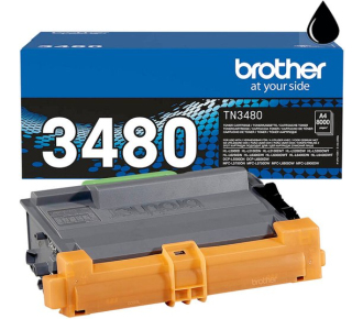 Тонер к-ж BROTHER TN-3480P HLL5xxx/DCPL5500DN/DCPL6600DW 8000 стр ориг, коричневая коробка